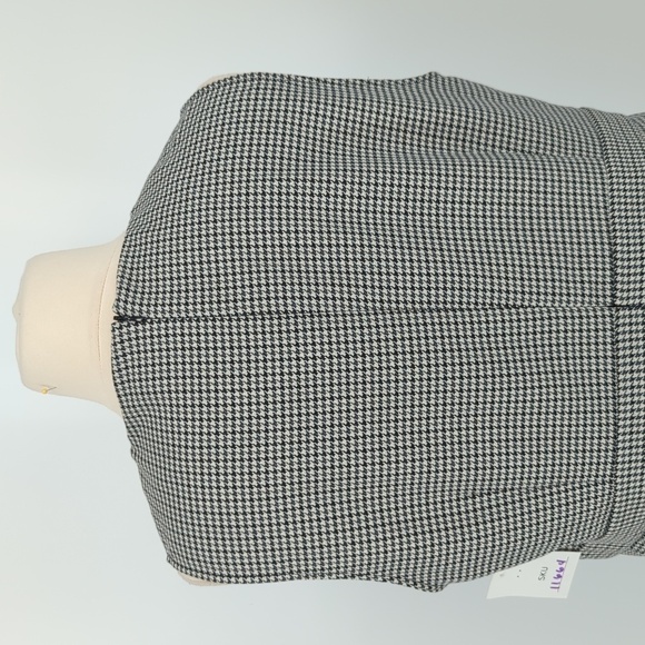 H&M Houndstooth Sheath Dress Black White XXL preppy punk Business casual classic - Picture 4 of 9